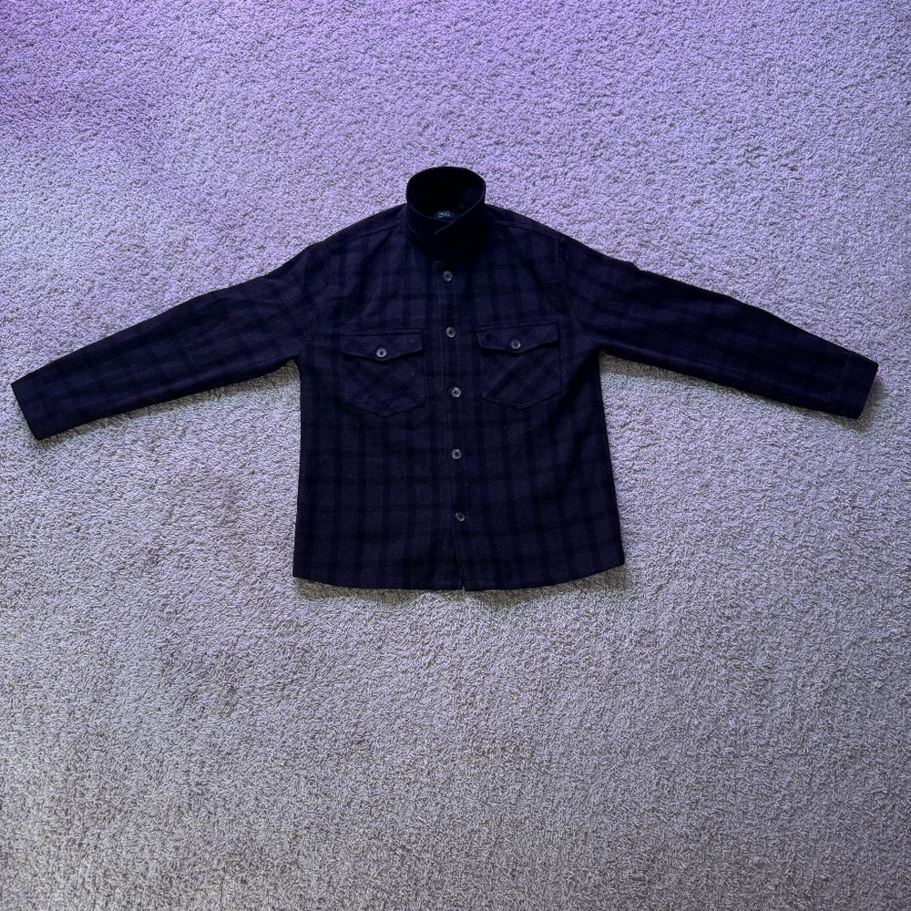 flannel button up coat